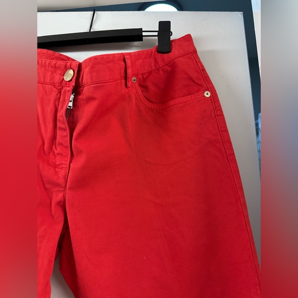 NWT Paul & Shark Women’s Red Straight-Leg Pants Denim Jeans 46 XL US 12 Italy - Picture 4 of 16